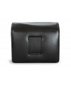 Black leather men's flip-top briefcase 611-7322-60