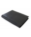 Black men's leather wallet - billfold with internal zipper pocket 514-5924-60