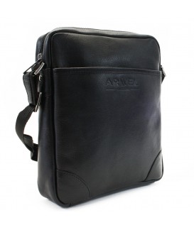 Black leather men's crossbag 215-1713-60