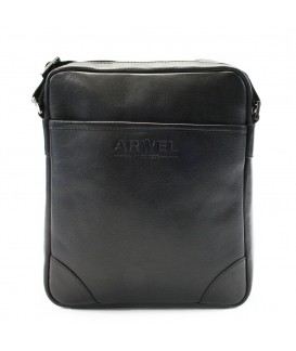 Black leather men's crossbag 215-1713-60