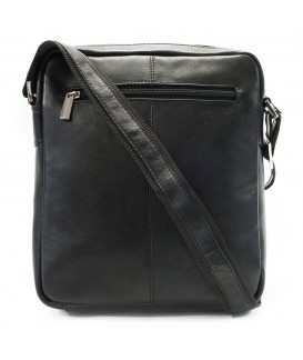 Black leather men's crossbag 215-1713-60