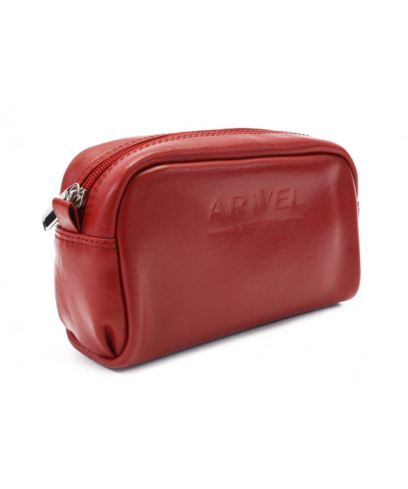 Red women's leather etui 611-0395-31