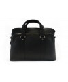 Black leather business laptop bag 212-2187-60