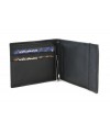 Black men's leather wallet without a coin pocket 519-2910A-60