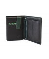 Black-green men's leather wallet with an internal snap closure 514-8140-60/58