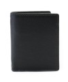 Men's black grey leather wallet with inner pins 514-8140-60/66