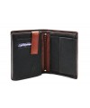 Black-brown men's leather wallet with an internal coin pocket 514-8140-60/44.