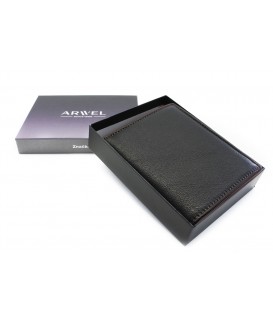 Black-brown men's leather wallet with an internal coin pocket 514-8140-60/44.