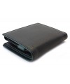 Black-green men's leather wallet with an internal snap closure 514-8140-60/58