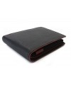 Black men's leather wallet with a brown pinch 513-8142-60/44