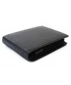 Black-grey men's leather wallet with inner fastener 513-8142-60/66