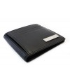 Black men's leather sleeve for documents and cards 519-5247-60