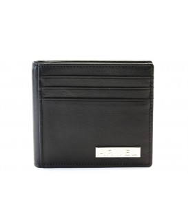 Black men's leather sleeve for documents and cards 519-5247-60