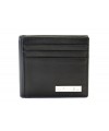 Black men's leather sleeve for documents and cards 519-5247-60