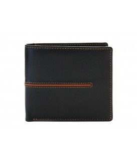 Men's Black-brown leather wallet 513-3223A-60/40