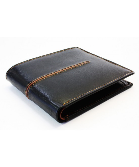 Men's Black-brown leather wallet 513-3223A-60/40