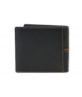 Men's Black-brown leather wallet 513-3223A-60/40