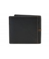 Men's Black-brown leather wallet 513-3223A-60/40