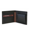 Men's Black-brown leather wallet 513-3223A-60/40