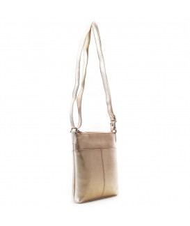 Rose gold leather zipper women's handbag 212-3013-01