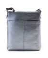 Dark silver leather zipper women's handbag 212-3013-29