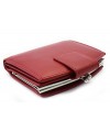 Red women's leather frame wallet with a pinch 511-4357-31