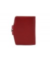 Red women's leather frame wallet with a pinch 511-4357-31