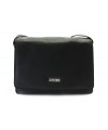 Black leather flap handbag 213-2024-60