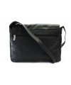 Black leather flap handbag 213-2024-60