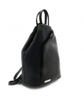 Black leather backpack 311-1184-60