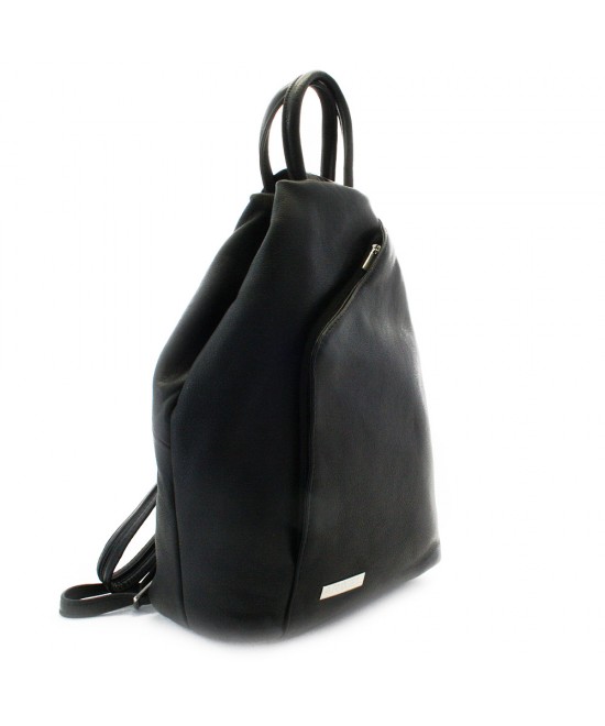 Black leather backpack 311-1184-60