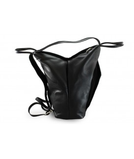 Black leather backpack 311-1184-60