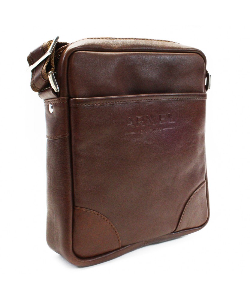 Brown leather men's crossbag 215-1713-40