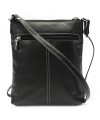 Black leather zipper handbag 212-3013-60