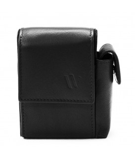Black Leather Cigarette Case - Short 611-0307-60
