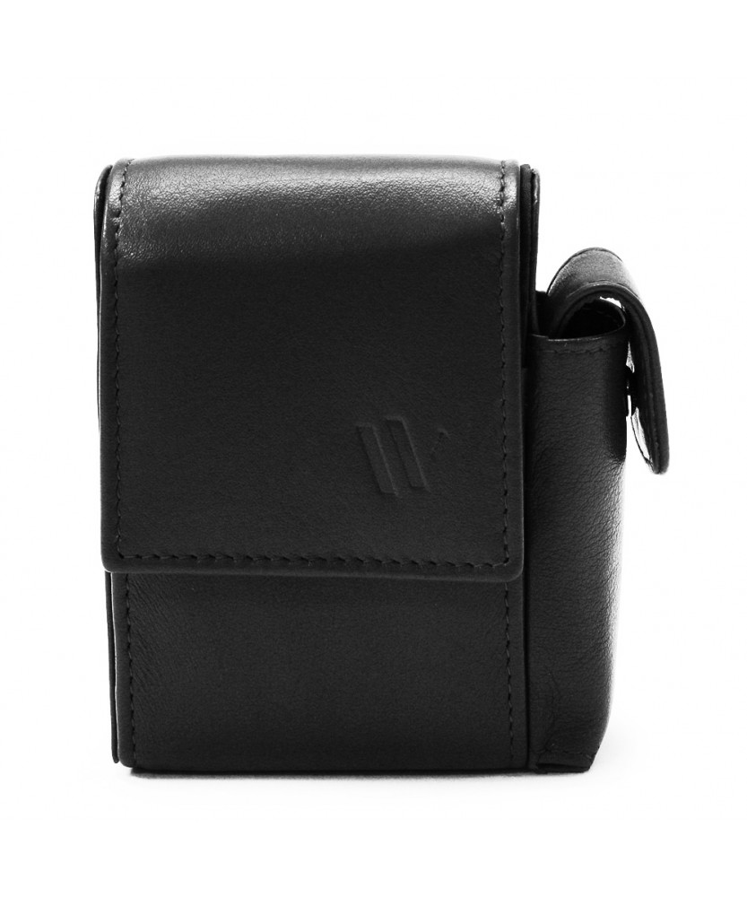 Black Leather Cigarette Case - Short 611-0307-60