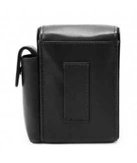 Black Leather Cigarette Case - Short 611-0307-60