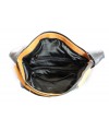 Cognac-black women's zipper leather handbag 212-6933-05/60