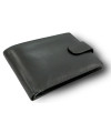 Schwarze Herren-Geldbörse aus Leder mit Verschlüssen 513-4404-60