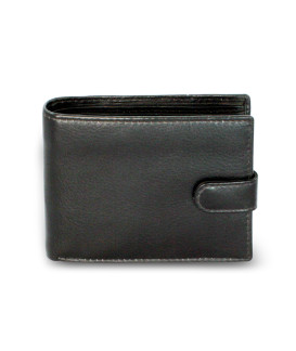 Schwarzes Herren-Portemonnaie aus Leder mit Anstecknadeln 513-0406-60