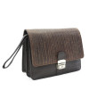 Dunkelbraunes Herren Dokumentenetui aus Leder im Stil von BAMBOO 611-2411F-47