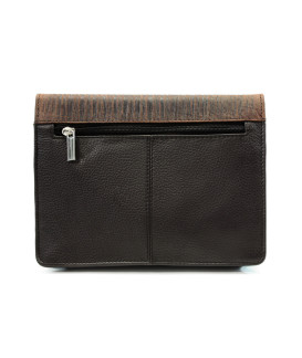 Dunkelbraunes Herren Dokumentenetui aus Leder im Stil von BAMBOO 611-2411F-47