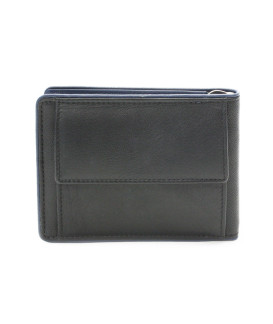 Black-blue men's leather dollar wallet 519-8132-60/97