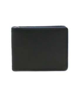 Black-blue men's leather dollar wallet 519-8132-60/97