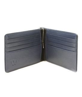 Black-blue men's leather dollar wallet 519-8132-60/97