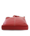 Red leather zipper handbag 212-3013-31