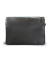 Black leather flap handbag 213-1195-60