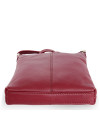 Burgundy leather zipper handbag 212-3013-34