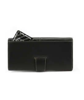 Black-red women's clutch wallet with a pinch 511-8118-60/31