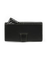 Black-red women's clutch wallet with a pinch 511-8118-60/31